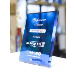 Elegant Blue Glass Corporate Awards