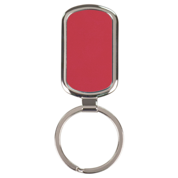 Louisville Laser Engraved Double Sided Keychain - Red